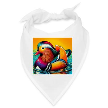 Mandarinente - Bandana - Weiß - Vorne