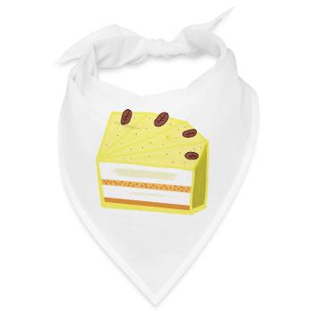 Torte Bäckerei Konditorei backen Bäcker - Bandana - Weiß - Vorne