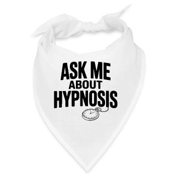 Frag mich nach Hypnose - Bandana - Weiß - Vorne