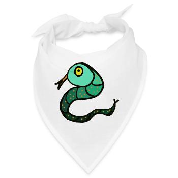 Schlange Reptilien Kinder - Bandana - Weiß - Vorne