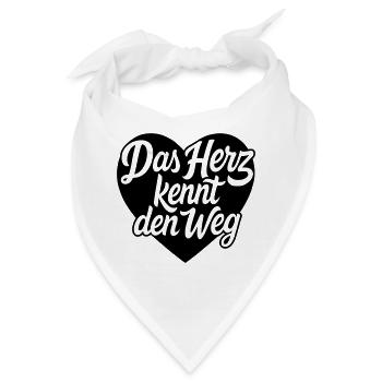 Das Herz kennt den weg Herzdesign - Bandana - Weiß - Vorne