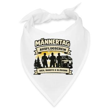 Männertag Crew: Bier, Buddys & Blödsinn - Bandana - Weiß - Vorne