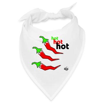 Pepperoni hot - Bandana - Weiß - Vorne