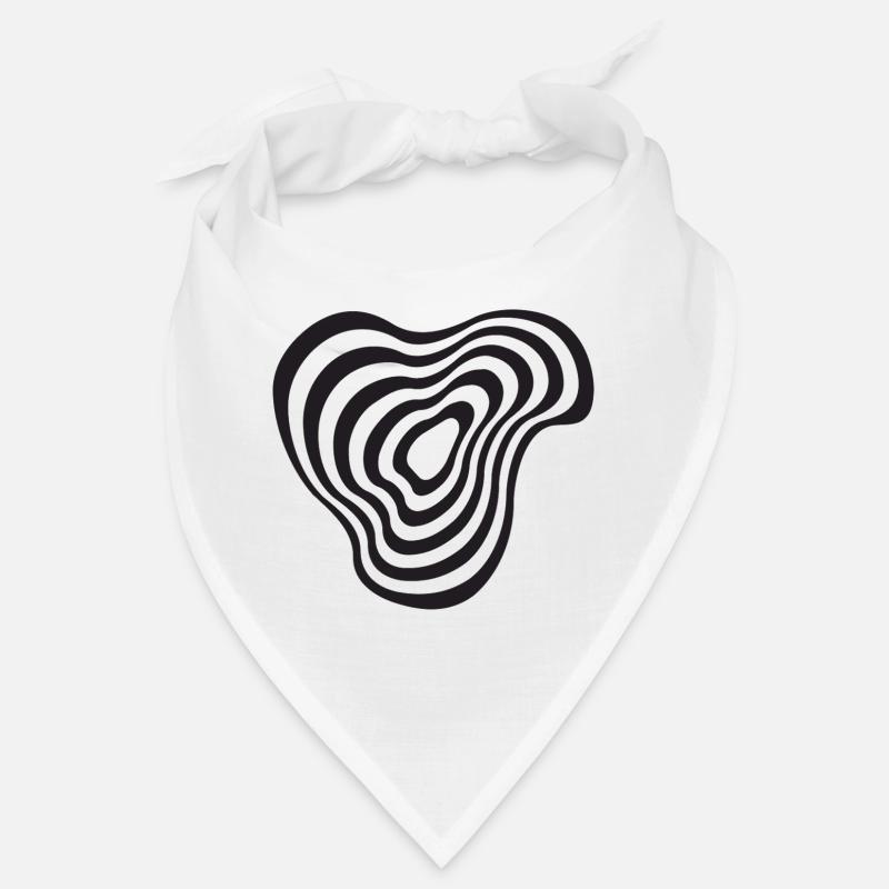 opart Conception de formes en lignes abstraites Bandana