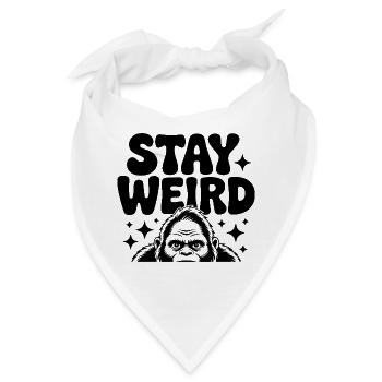 Gorilla Stay Weird Spruch Lustig Affe - Bandana - Weiß - Vorne