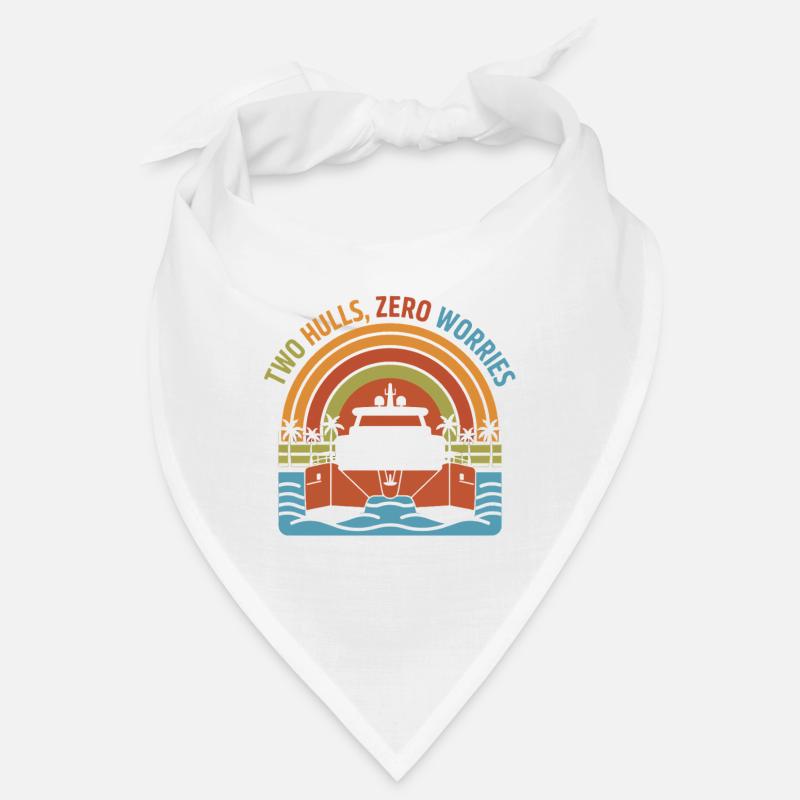 Retro Catamaran Two Hulls Zero Worries Bandana