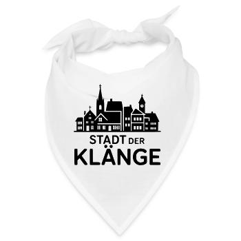 Stadt der Klänge zum Personalisieren mit Stadt - Bandana - Weiß - Vorne