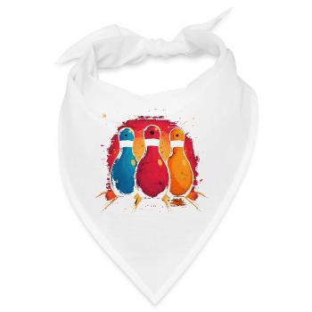 Lustige Bowling Pins - Bandana - Weiß - Vorne