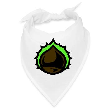 Kastanie Symbol - Bandana - Weiß - Vorne
