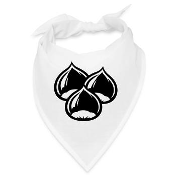 Kastanien Symbol - Bandana - Weiß - Vorne