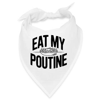 Iss meine Poutine - Bandana - Weiß - Vorne