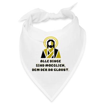 Jesus modern mit spruch  - Bandana - Weiß - Vorne