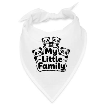 Mein kleiner Familienpanda – Eltern und Zwillinge - Bandana - Weiß - Vorne