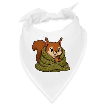 Eichhörnchen - Bandana - Weiß - Vorne