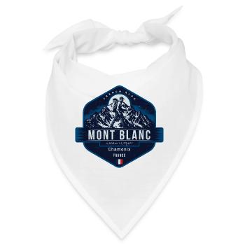 Mont Blanc, Französische Alpen, Chamonix, Frankreich - Bandana - Weiß - Vorne