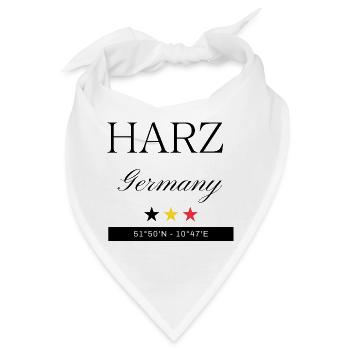 Harz Deutschland Souvenir – Reise minimalistisch - Bandana - Weiß - Vorne