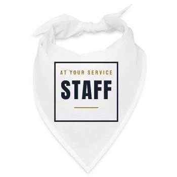 Staff Stempel Retro - Personal Service Look - Bandana - Weiß - Vorne
