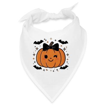 Cute Halloween Pumpkin Y2K Retro - Bandana - Weiß - Vorne
