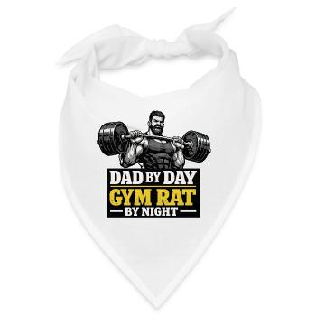 Gym Dad By Day Gym Rat By Night Motiv - Bandana - Weiß - Vorne