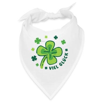 Glücksbringer - Viel Glück - Bandana - Weiß - Vorne