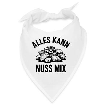 Alles Kann Nuss Mix Für Nussliebhaber - Bandana - Weiß - Vorne