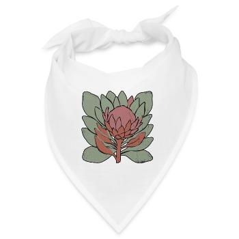 Protea in Schichten - Bandana - Weiß - Vorne
