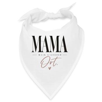 Mama. Mein sicherer Ort. Geschenk Oma Mama - Bandana - Weiß - Vorne