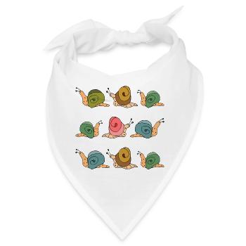 Schnecken - Bandana - Weiß - Vorne