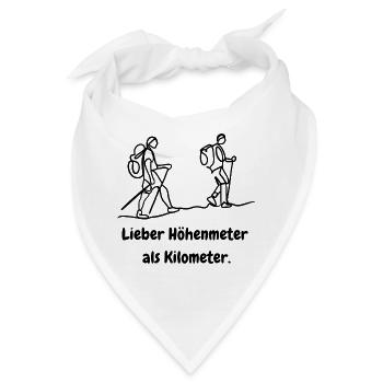lieber höhenmeter als kilomenter - Bandana - Weiß - Vorne