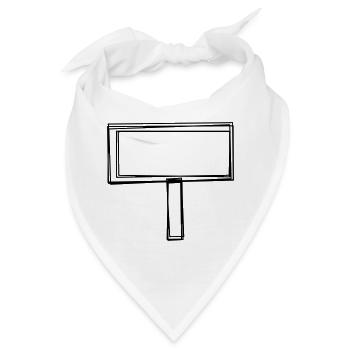 Ortstafel handgezeichnet - Bandana - Weiß - Vorne