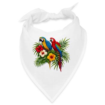 Lustiger Wellensittichbesitzer Vogelliebhaber Haustierkunst - Bandana - Weiß - Vorne