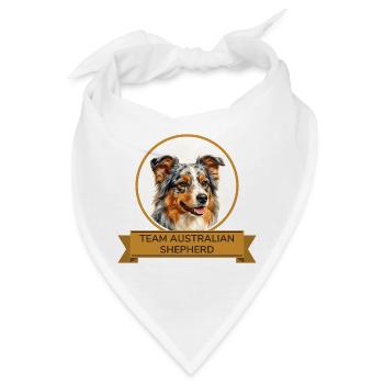 Team Australian Shepherd - Bandana - Weiß - Vorne