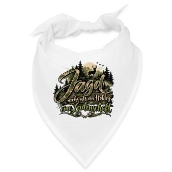 Jäger/in Jagd Leidenschaft Hobby Natur Tiere Wald - Bandana - Weiß - Vorne