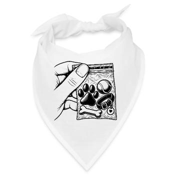 Addiction Dog Love Doggie – Ballpfotenbeutel - Bandana - Weiß - Vorne