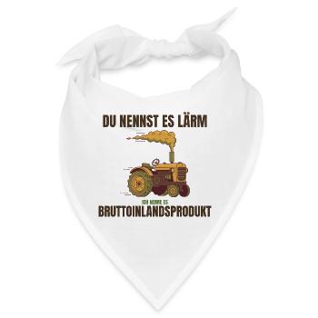 Lärm? Ich nenne es Bruttoinlandsprodukt! - Bandana - Weiß - Vorne
