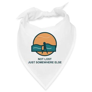 Not Lost Just Somewhere Else - Bandana - Weiß - Vorne
