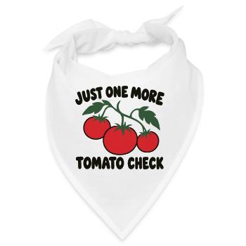 Tomatenanbausucht – lustiges Gartenzitat - Bandana - Weiß - Vorne