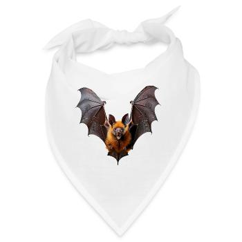 Fledermaus - Bandana - Weiß - Vorne