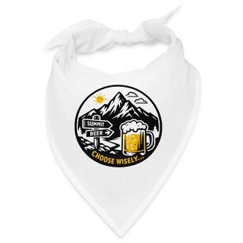 Bier am Berggipfel - Bandana - Weiß - Vorne
