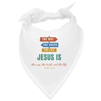 Jesus Is The Way The Truth And The Life - Bandana - Weiß - Vorne