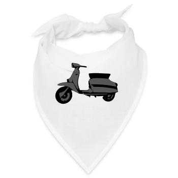 Motorroller Roller Blechroller - Bandana - Weiß - Vorne