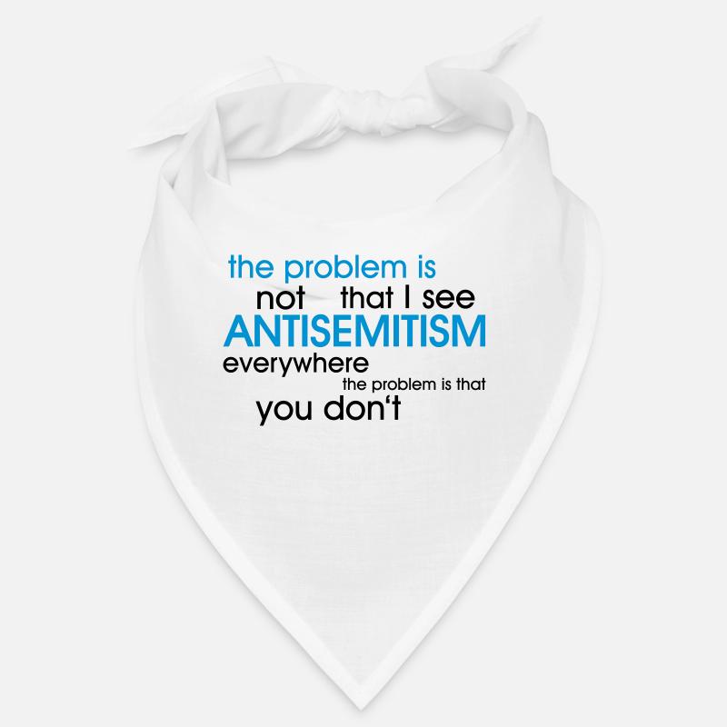 problem: ANTISEMITISM - Bandana - Weiß