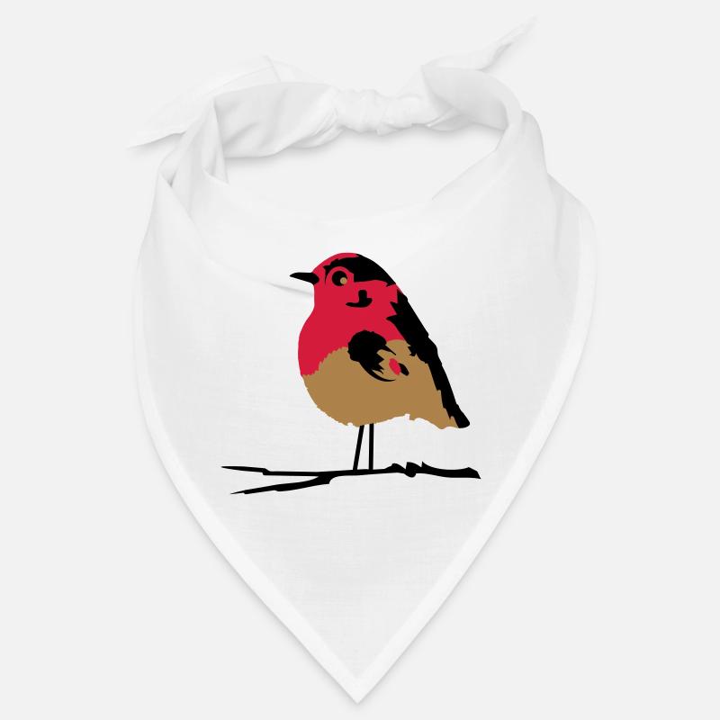 A robin on branch Bandana
