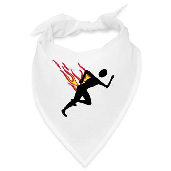 Jogger mit Flammen - Bandana - Weiß - Vorne