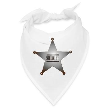 cowboy ranger rancher sheriff horse wester - Bandana - Weiß - Vorne