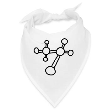 Atom Molekül/ Physik Mechanik Gitter - Bandana - Weiß - Vorne