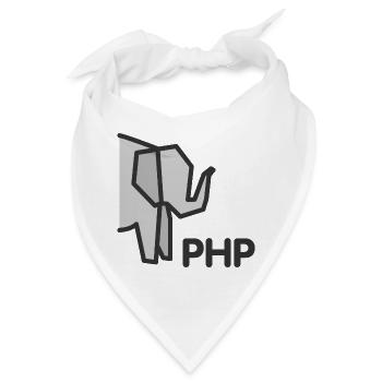 PHP Elefant - Bandana - Weiß - Vorne