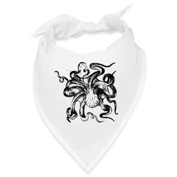 tintenfisch giant octopus krake kalmar sepien fish - Bandana - Weiß - Vorne