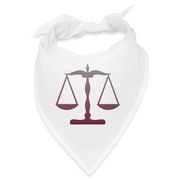 rechtsanwalt anwalt lawyer judge richter law justi - Bandana - Weiß - Vorne