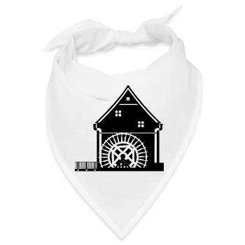 windmill windmuehle wind turbine windrad6 - Bandana - Weiß - Vorne